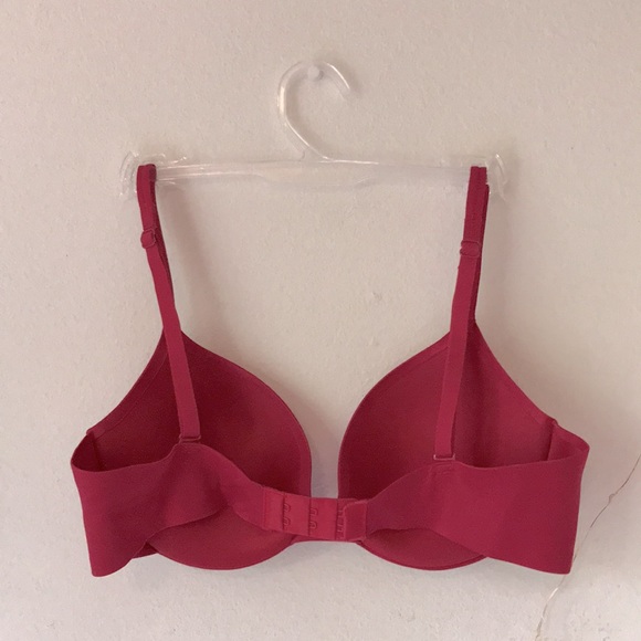 Hot Pink Padded Silky Bra - 34B - Picture 3 of 4